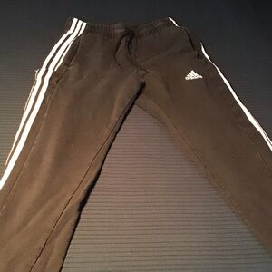 adidas Black Joggers with White 3-Stripe Detail